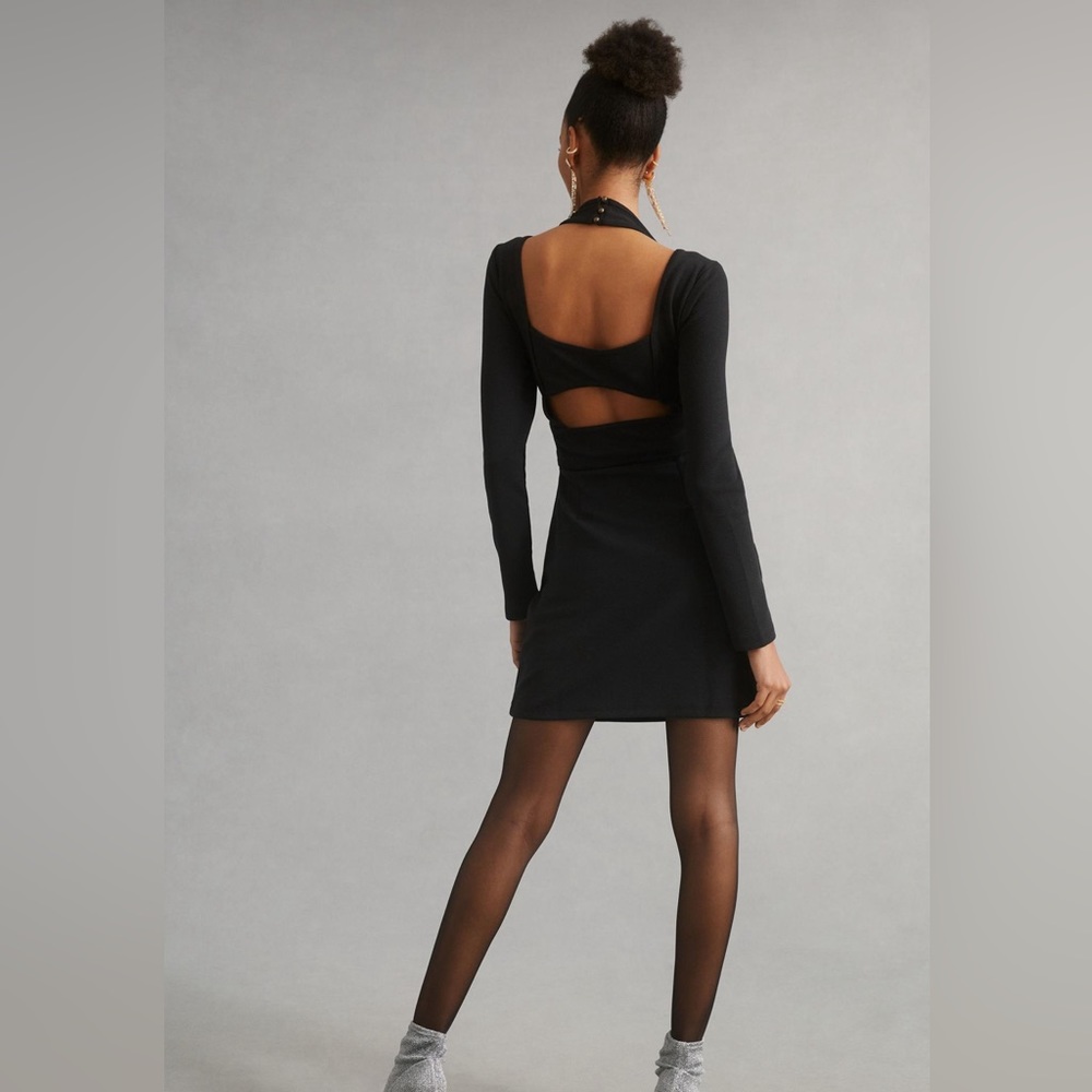 By Anthropologie Long-Sleeve Mini Dress Size Medium